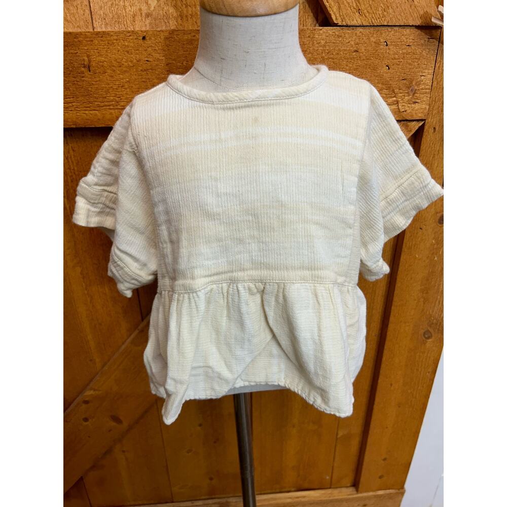 Girl's Free Assembly XS 4/5 Pale Yellow Top Shirt